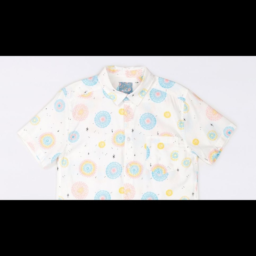 Fireworks button up: cute tomboy boyfriend style